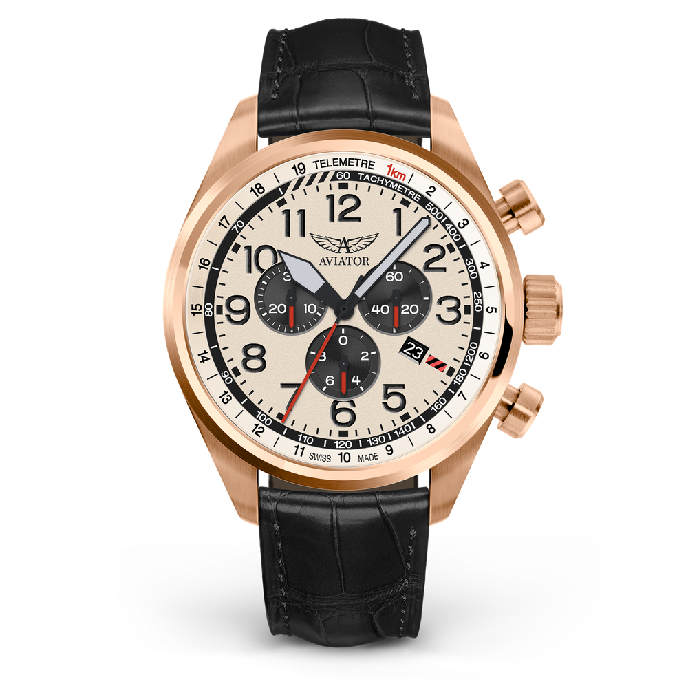 Чаcы кварцевые AVIATOR AIRACOBRA P45 CHRONO V.2.25.2.173.4 мужские