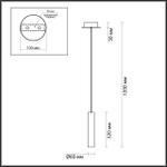 5062/5L ODL Подвес LED 5Вт 3000К 220В IP20 PENDANT