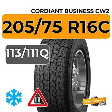 Cordiant Business CW2 205/75 R16C 113/111Q шип.