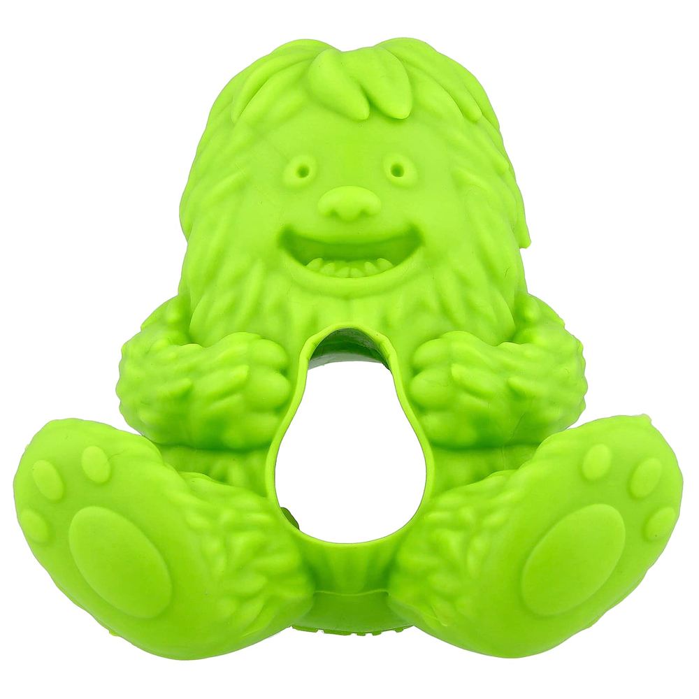 Yeti Dog Chew, Puff & Play, дозатор лакомств, жевательные таблетки для собак, зеленый, 4 жевательных конфеты, 1 дозатор
