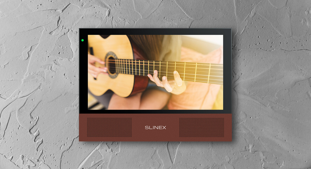 Видеодомофон Slinex Sonik 7 EF012436, сенсорный экран 7 дюймов, черный, розовый, золотой