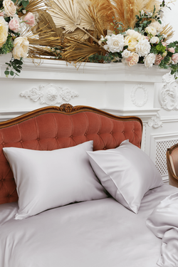 Простыня 260х280 German Grass Блиссен Серый (Silk Bliss Silvery Grey)