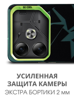 Дизайнерский чехол из пластика для TECNO POVA 6 с усиленной защитой камеры и глянцем