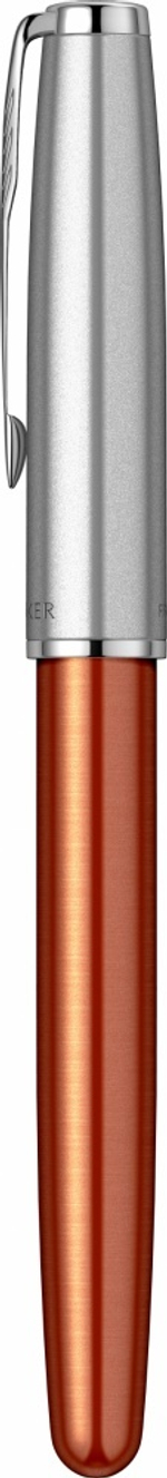 Перьевая ручка Parker Sonnet Essentials Orange SB Steel CT 2169228, перо: F, цвет чернил black, в подарочной упаковке.