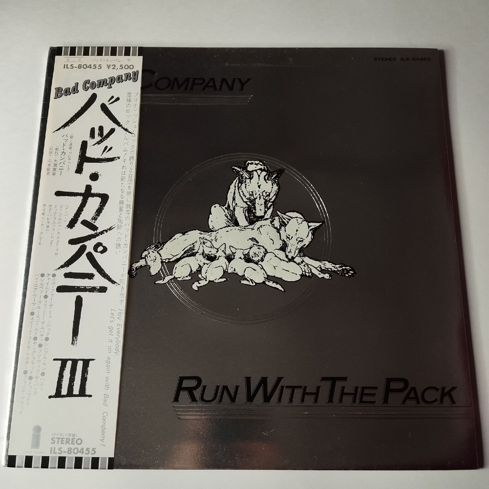 Винтажная виниловая пластинка LP Bad Company Run With The Pack (Japan 1976) (Obi) Love Me Somebody