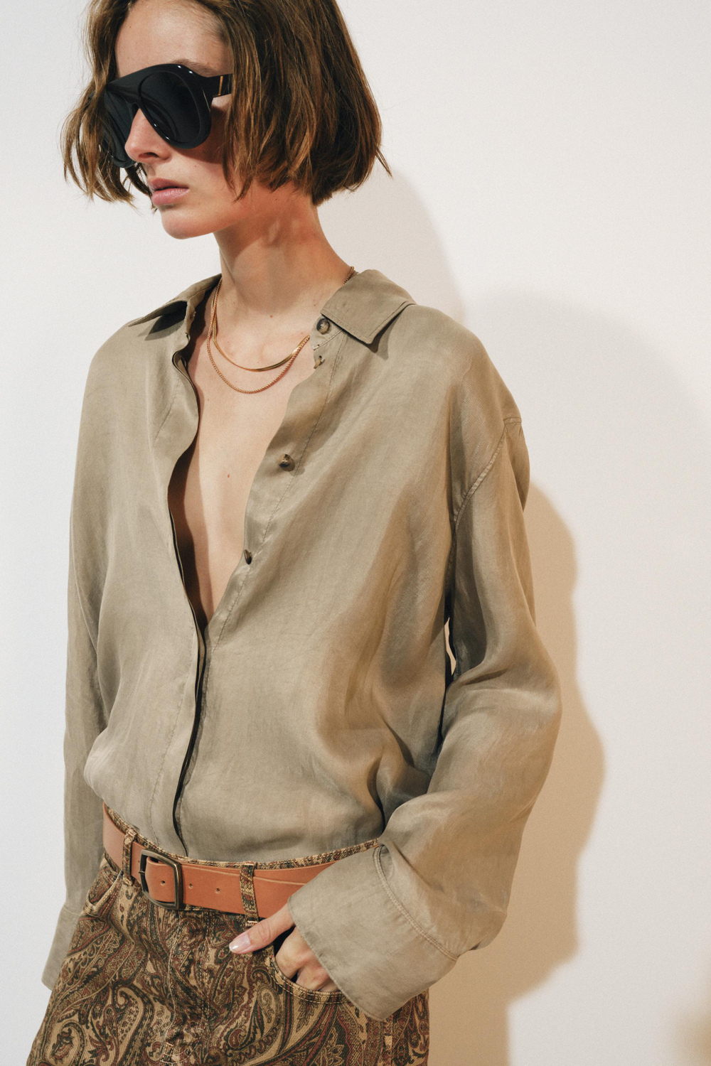 РУБАШКА ИЗ ЛИОЦЕЛЛА — ZW COLLECTION — ZARA