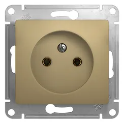 Розетка без заземления без шторок Systeme Electric Glossa Титан GSL000441