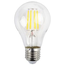 Лампа светодиодная ЭРА F-LED A60-9W-840-E27 9Вт филамент груша нейтральный белый свет E27 | Филаментные декоративные