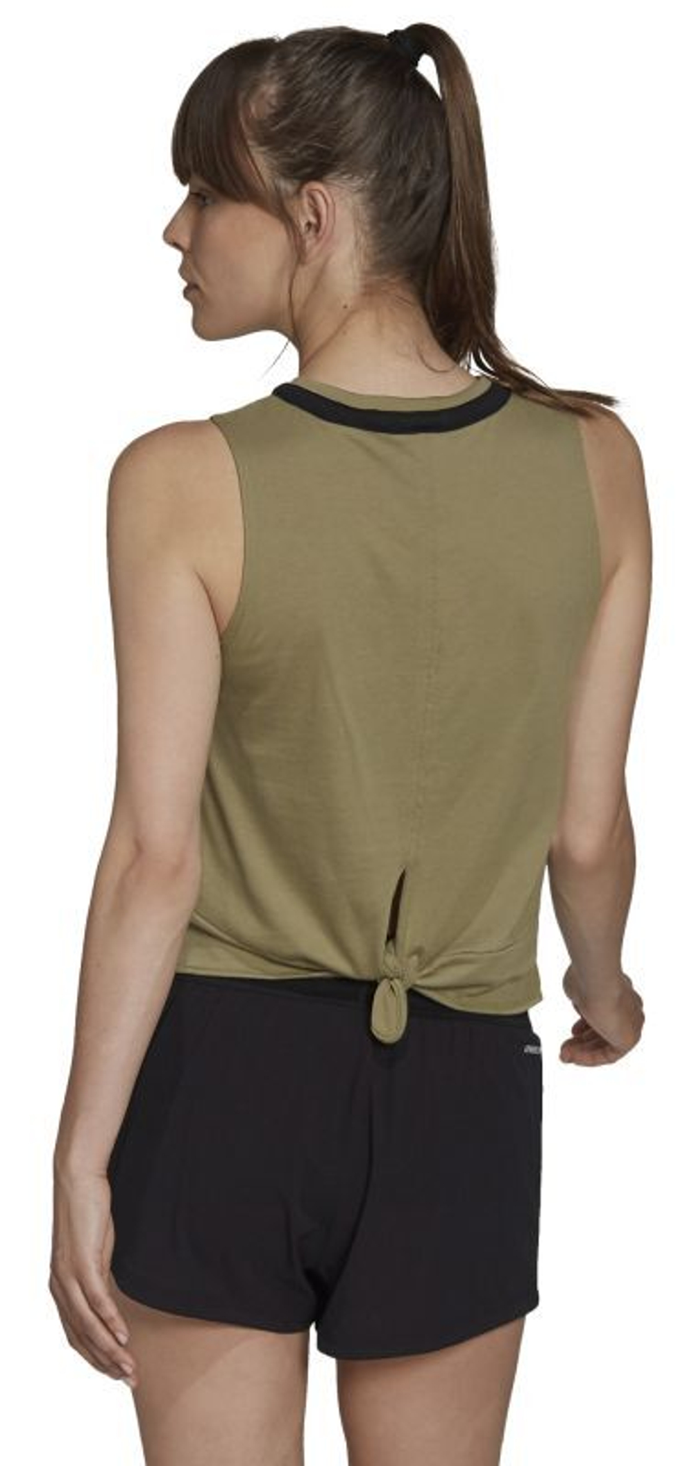 Женский топ теннисный Adidas Club Knot Tank W - orbit green/black