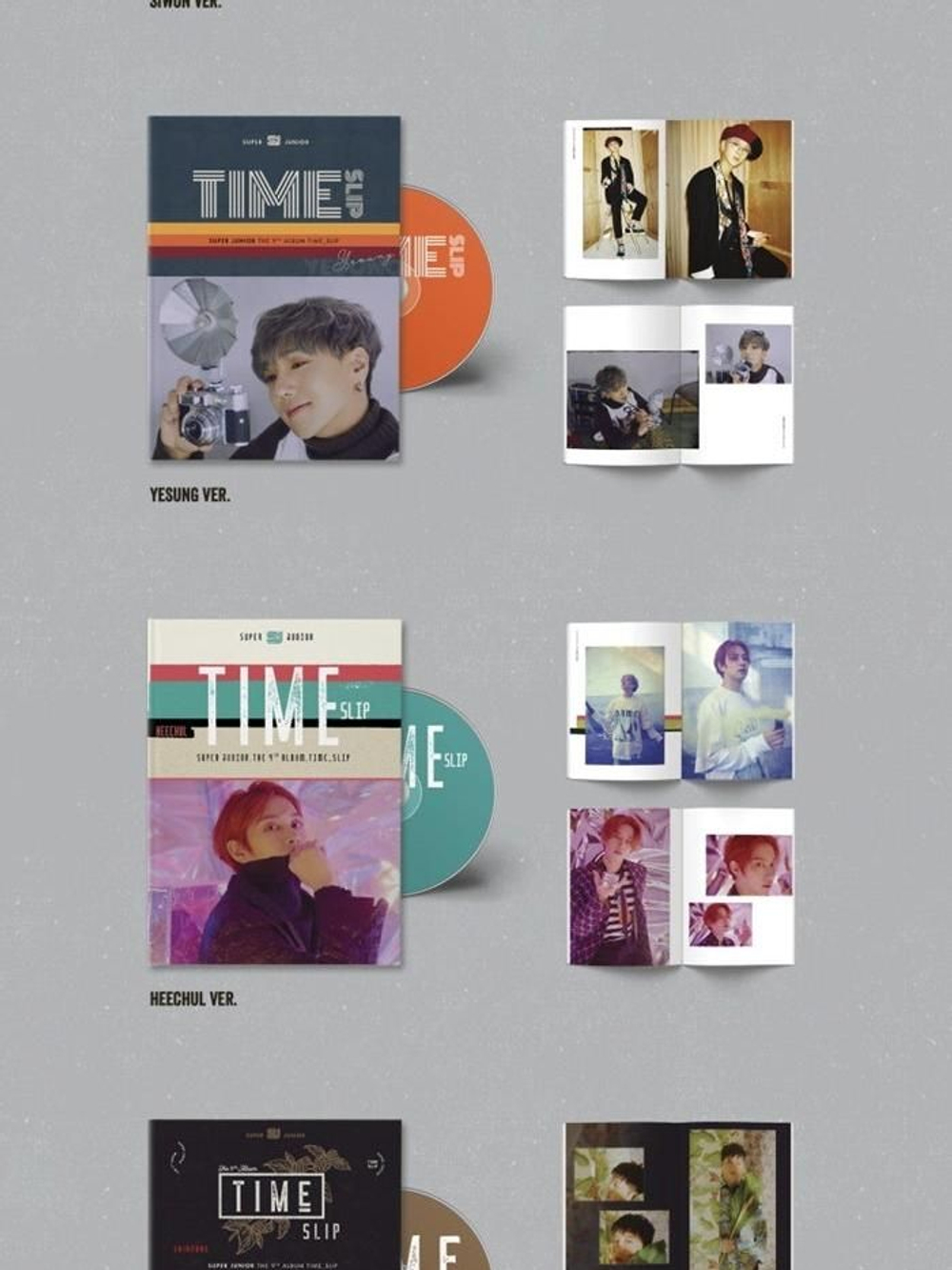 Альбом Super Junior - Time Slip 9th Album 10 Version SET