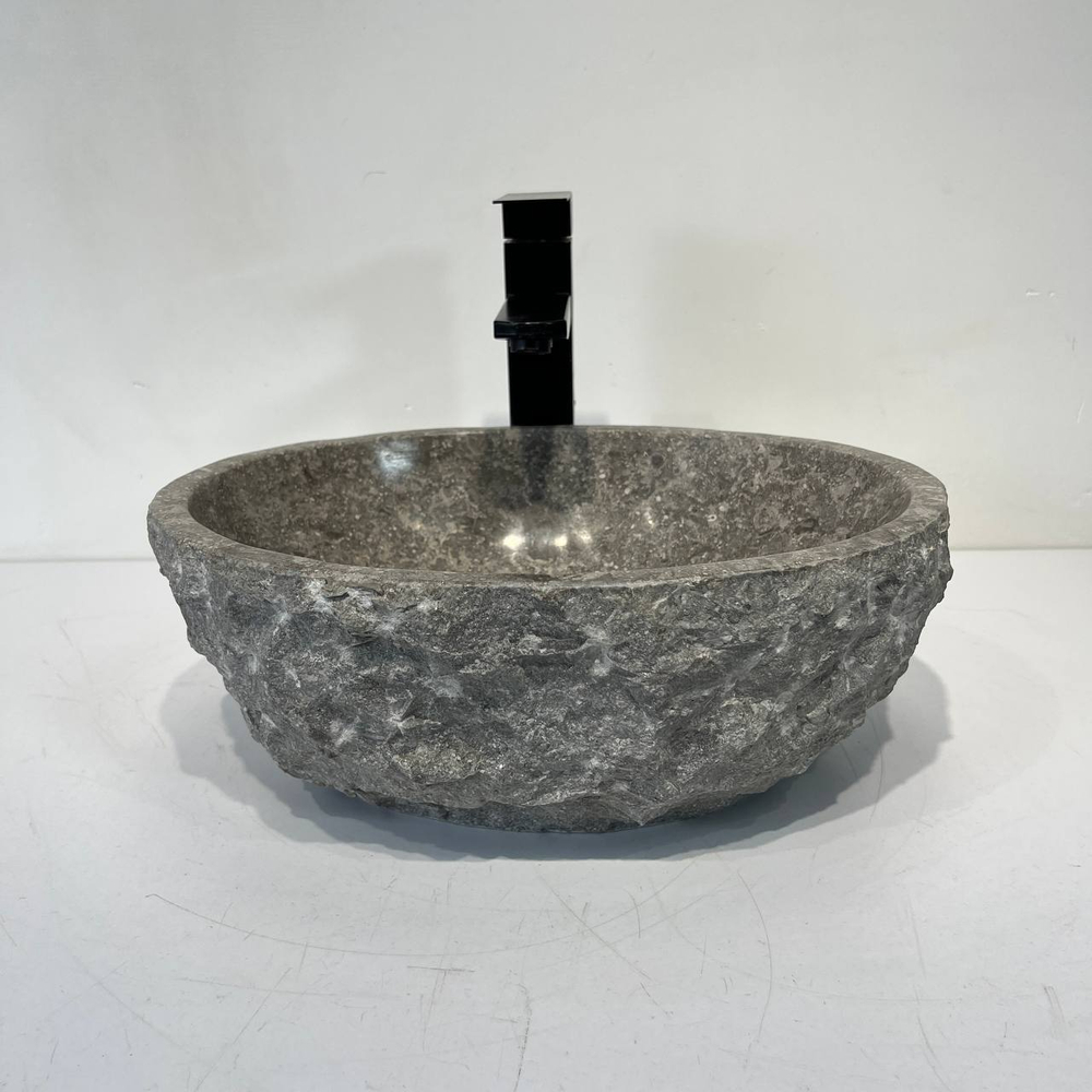 Раковина из мрамора Erozy Grey EM-67041 40x30x15 из натурального камня