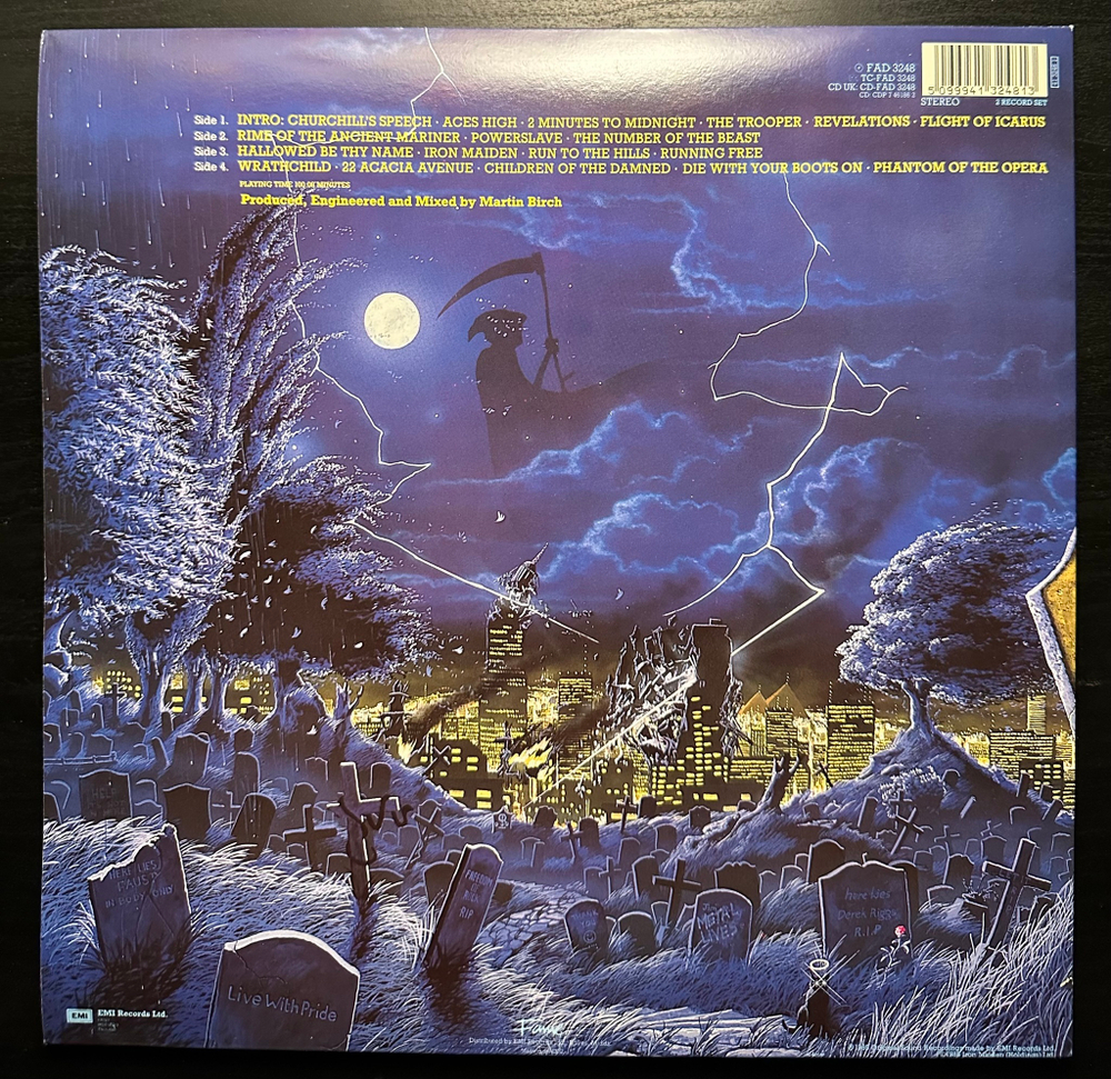 Iron Maiden - Live After Death 2LP (Англия 1991г.)