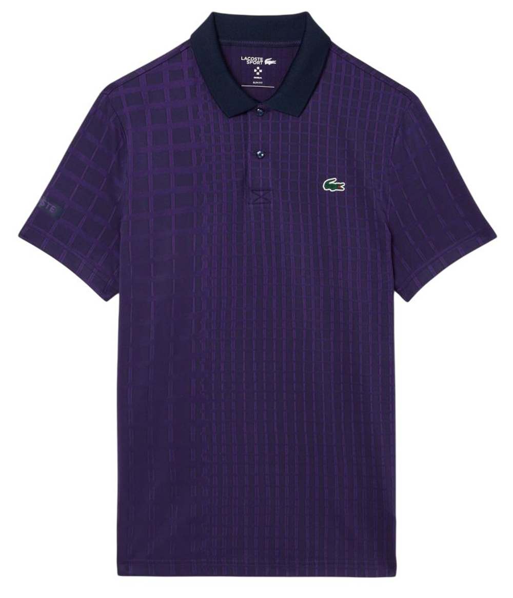 Теннисное поло Lacoste Tennis x Daniil Medvedev - navy blue/purple