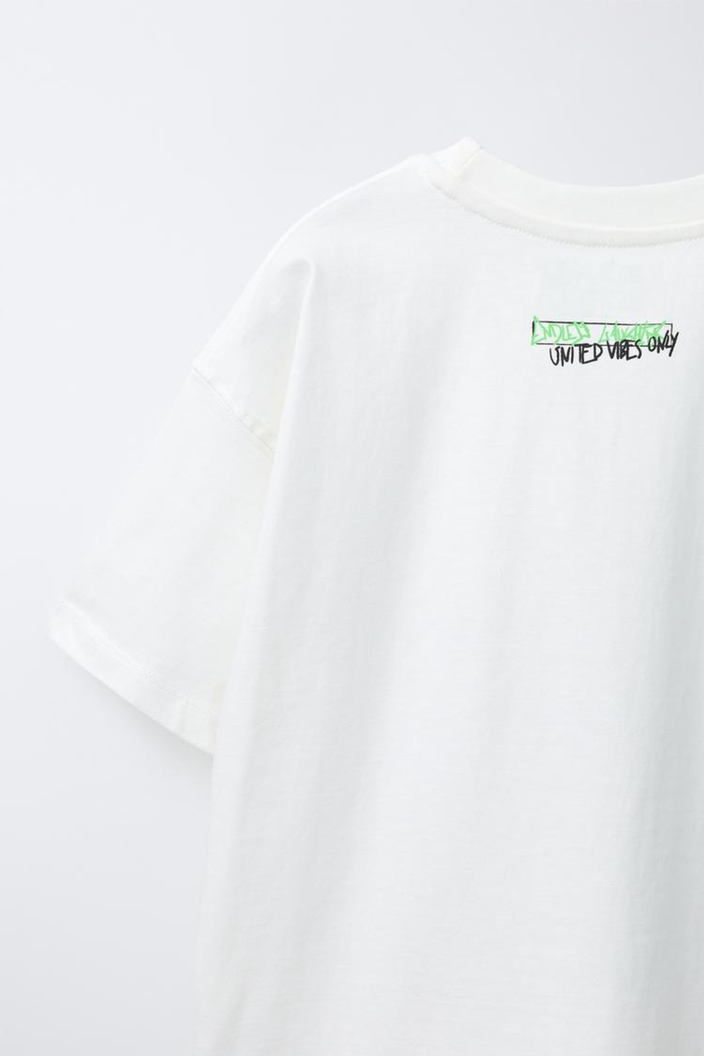 ZARA ФУТБОЛКА С ПРИНТОМ «СПОРТ», БЕЛЫЙ