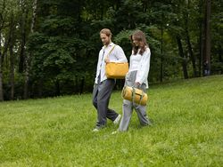 Плед для пикника и отдыха на пляже Smart Picnic, горчичный