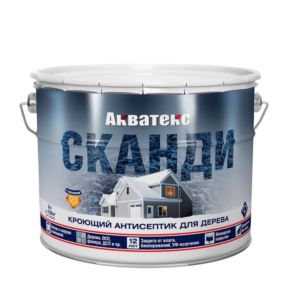 Пропитка по дереву Антисептик АКВАТЕКС Сканди имбирь 9л новая тара (пласт.ведро) Рогнеда Пропитка по дереву Антисептик АКВАТЕКС Сканди имбирь 9л новая тара (пласт.ведро) Рогнеда