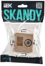 SKANDY Розетка двойная TV+RJ45 кат.5E SK-A14Sa песочный IEK