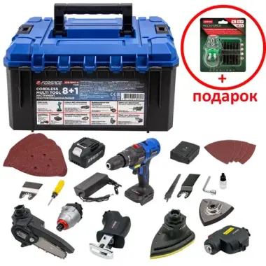 Инструмент многофункциональный аккумуляторный 8в1, 21В Forsage F-JCB-18MT-B TXM