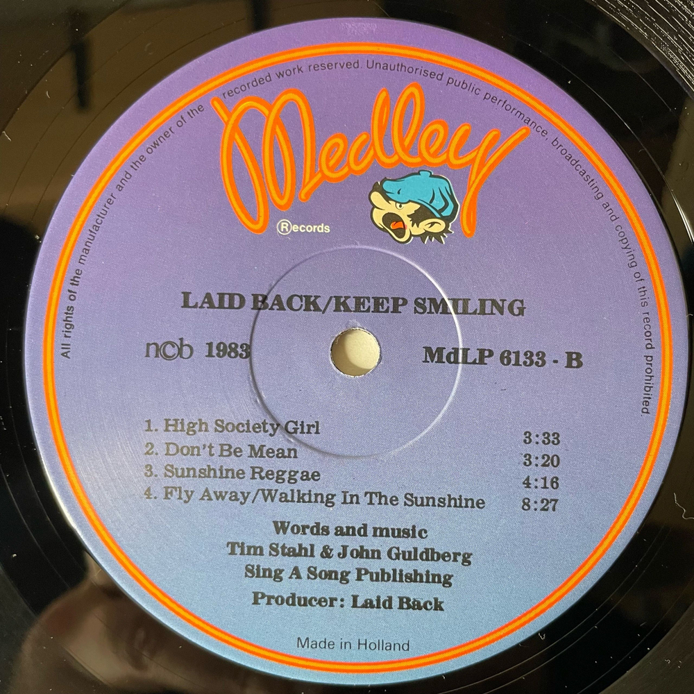 Винтажная виниловая пластинка LP Laid Back Keep Smiling (Швеция 1983)
