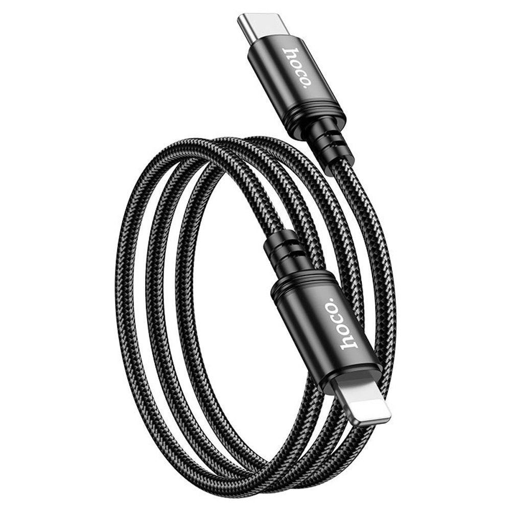 Usb Кабель-зарядка Type-C на Lightning Hoco X89 20W 1м тканевый черный