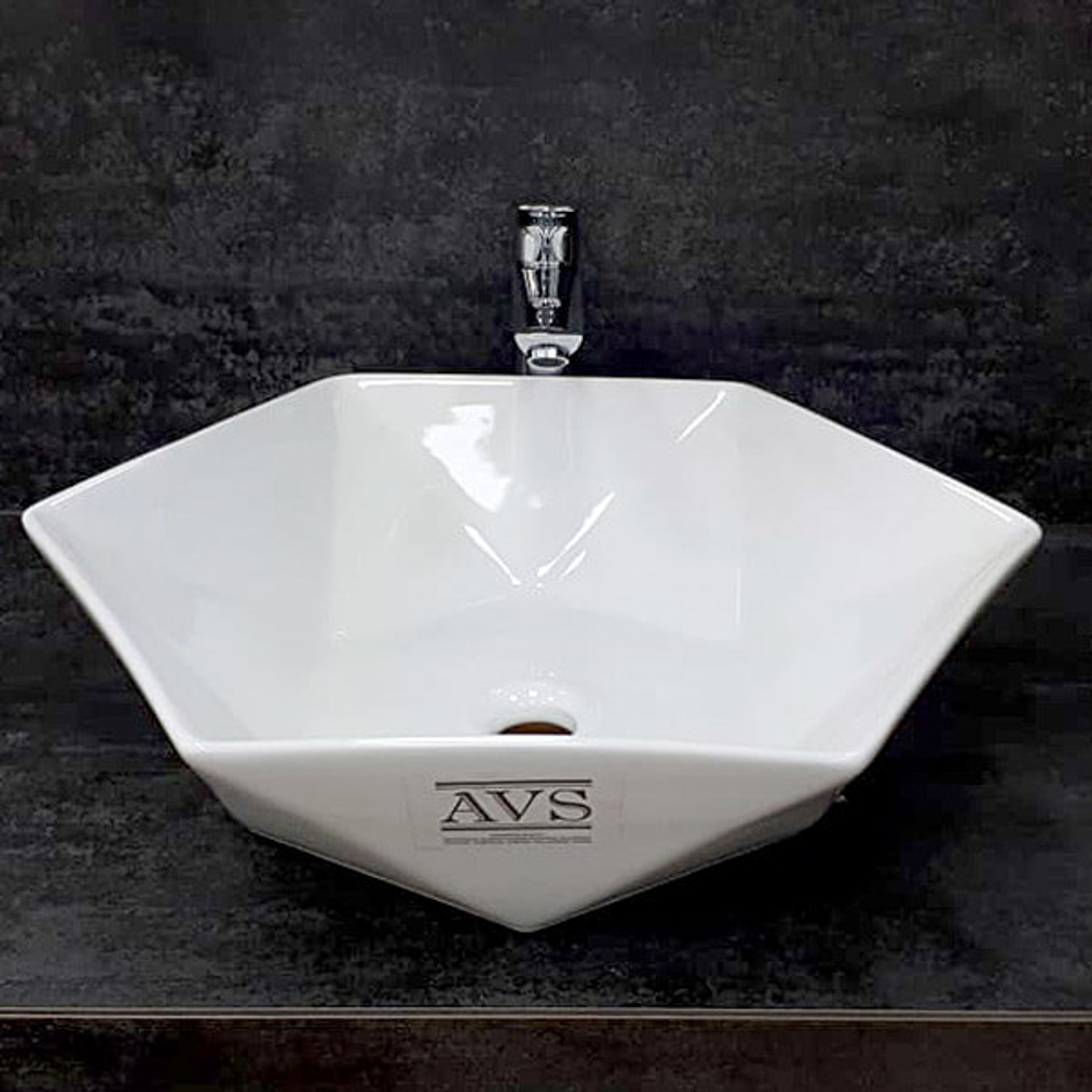 Раковина накладная AVS 45x45 белая AVS-81140