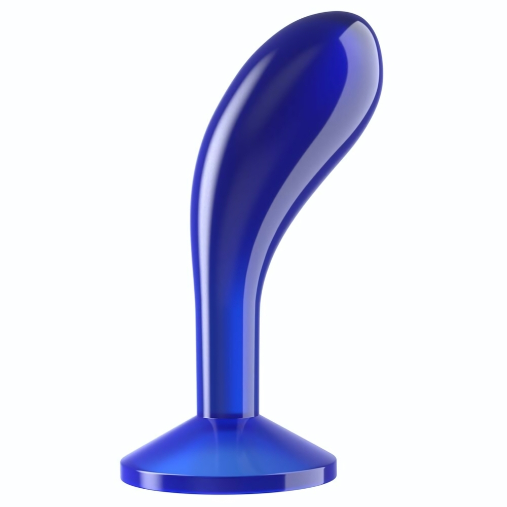 Синяя анальная втулка Flawless Clear Prostate Plug 6.0 - 15 см. (Цвет: синий)