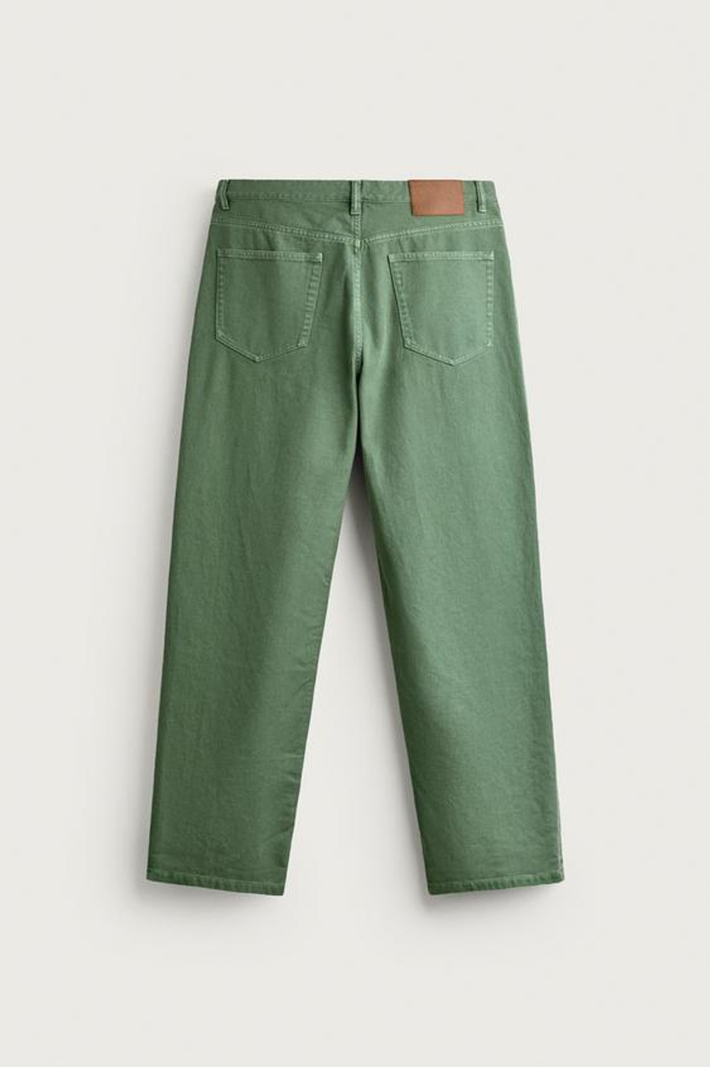 ZARA ДЖИНСЫ RELAXED FIT С ЭФФЕКТОМ СТИРКИ, МЯГКИЙ ЗЕЛЕНЫЙ