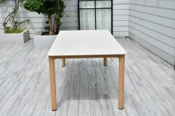 "Кейптаун" стол обеденный из алюминия, столешница из искусственного камня