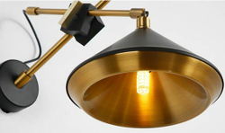 бра  Bert Frank Shear wall lamp  White& Brass