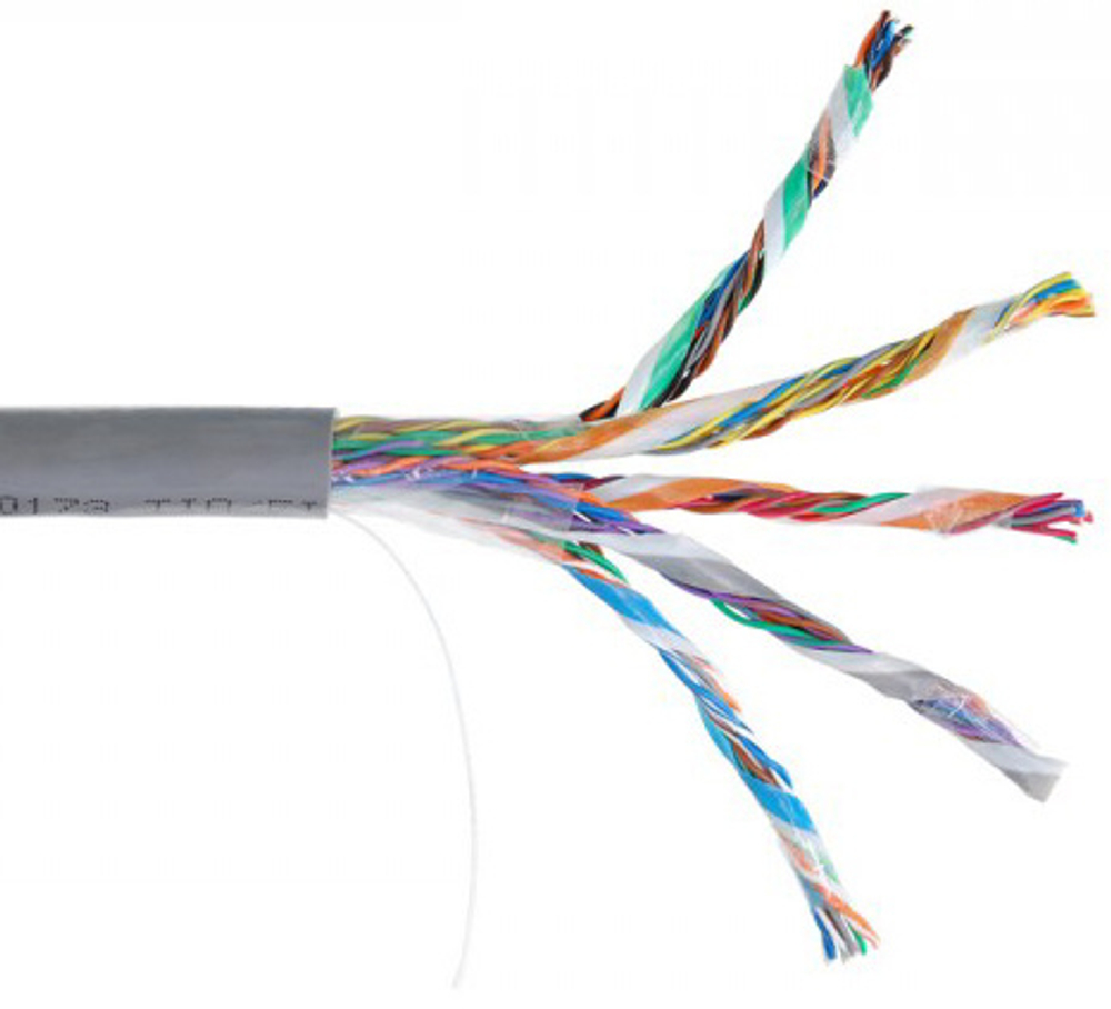 Кабель витая пара U/UTP 5e кат. 25 пар Netlan EC-UU025-5-PVC-GY-3