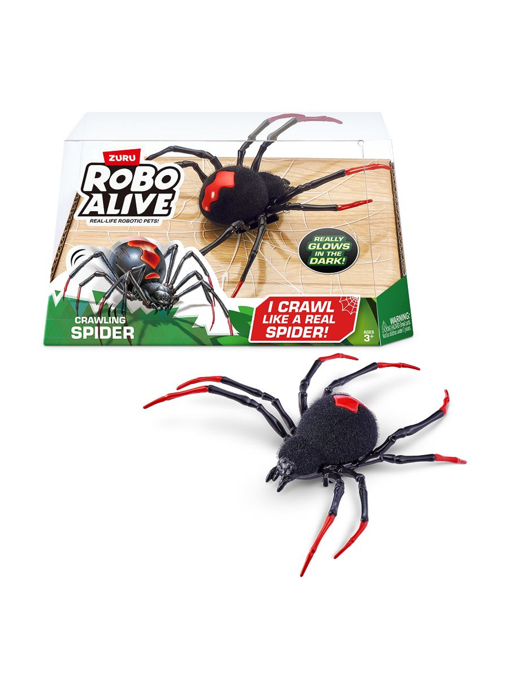 Интерактивная игрушка Robo Alive Crawling Spider Glow In the Dark