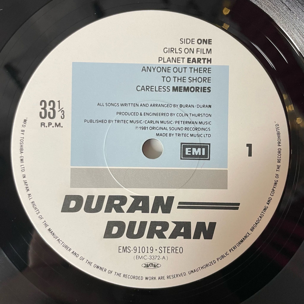 Винтажная виниловая пластинка LP Duran Duran (Japan 1981) (No Obi) Girls On Film