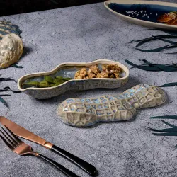 Блюдо для подачи 22,7*6,5 см h7,5 см 195 мл с крышкой Groundnut Northern Blue Frutti di Mare [1]