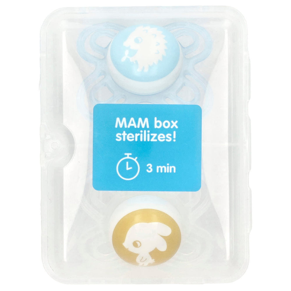 MAM, Perfect Pacifier, 0–3 месяца, для мальчиков, 2 шт.
