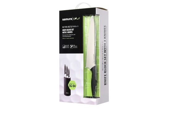 Набор из 3 ножей и подставки Samura GOLF SG-04/K