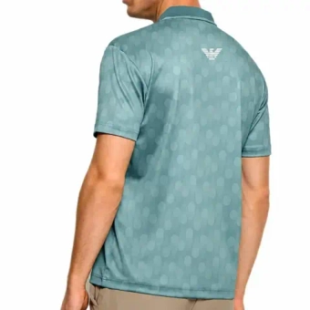 Мужское теннисное поло EA7 Man Jersey - green dots
