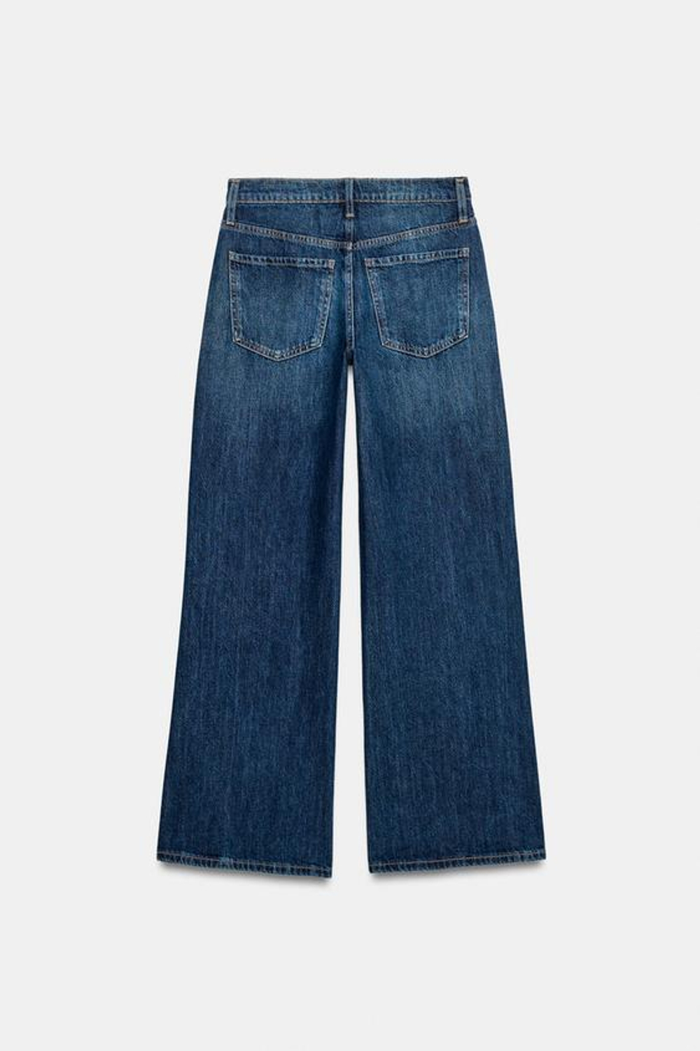 ZARA ДЖИНСЫ WIDE-LEG С НИЗКОЙ ПОСАДКОЙ — ZW COLLECTION, СИНИЙ