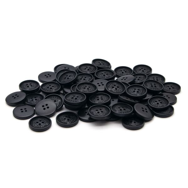 Пуговицы 4 прокола 36L=23 мм, (Blk-200 (черный)), 72 шт, S090106