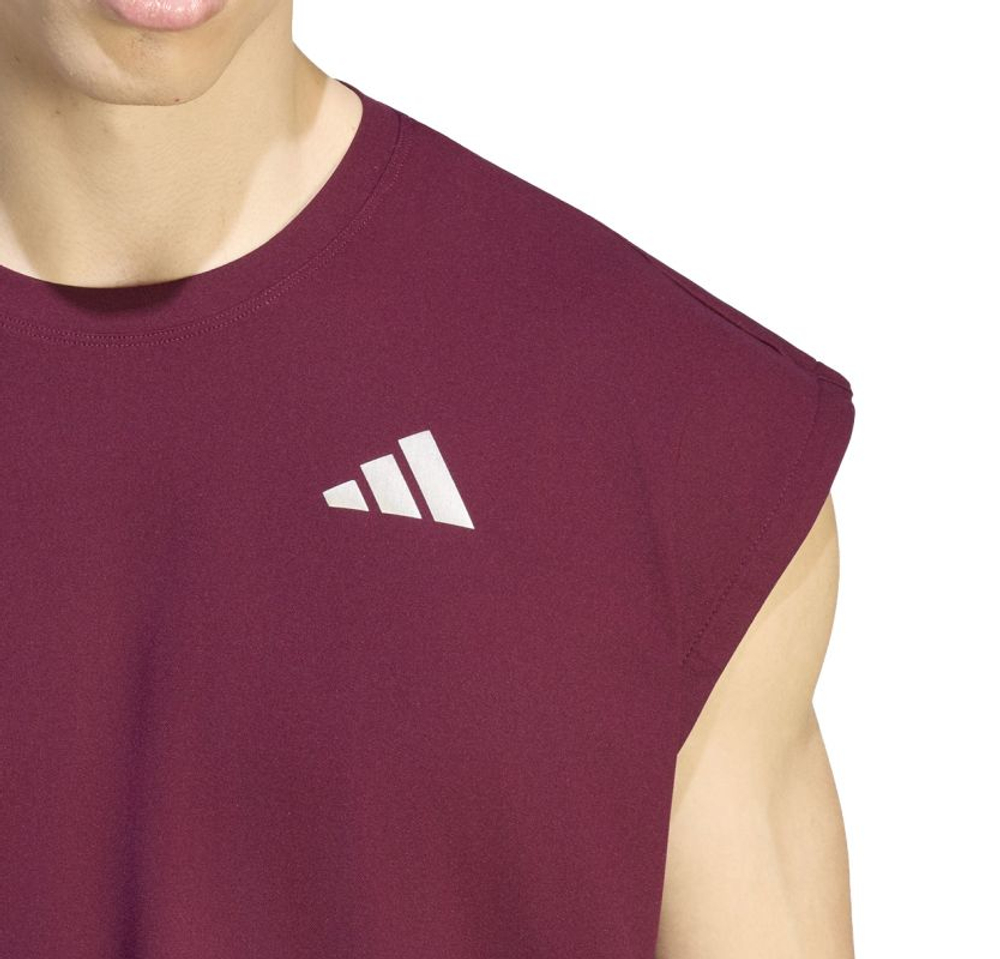 Теннисная футболка Adidas Oversized Sleeveless - maroon