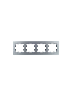 Рамка 4-м BRITE РУ-4-1-БрА металл алюм. IEK BR-M42-M-K47