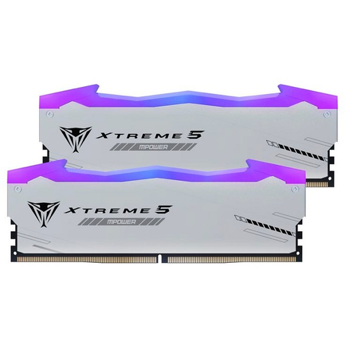 Модуль памяти DIMM DDR5 32Gb, 6400Mhz, 2x16Gb, Patriot Viper Venom RGB White (PVXR532G64C32KM)