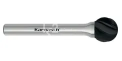 Борфреза твердосплавная Karnasch форма D, 2х1,8х3х38 мм, насечка HP-7 по алюминию, покрытие Black-Tec, арт. 11.5035-020