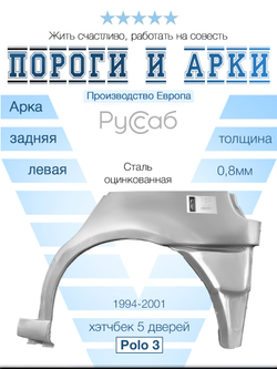 Арка левая Volkswagen Polo 3 1994-2001 (Potrykus) хэтчбек