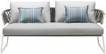 Диван плетеный с подушками Scab Design Lisa Sofa Filo, лен, серебристый, лед