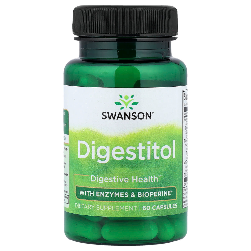 Swanson Vitamins, дигеститол, 60 капсул