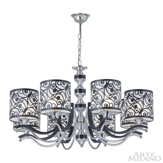 Подвесная люстра Florentia-4957 304957/8 Bk/Ni Arte Milano