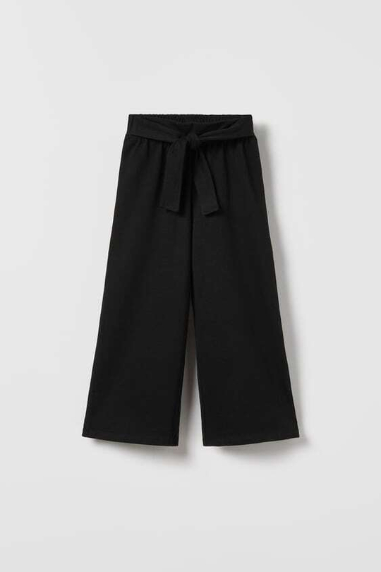 ZARA СВОБОДНЫЕ БРЮКИ С ЗАВЯЗКОЙ НА ТАЛИИ, ЧЕРНЫЙ