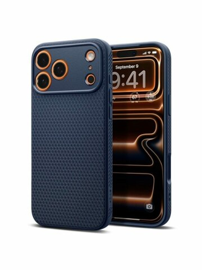 Чехол Spigen на iPhone 17 Pro /​ Айфон 17 Про , Liquid Air (ACS10332), противоударный, бортики для защиты камеры и дисплея