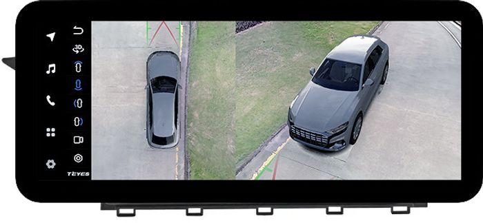 Магнитола для Mercedes Benz GLK X204 2008-2012 NTG 4.0 - Teyes LUX ONE 360 монитор 12.3" 2K QLED на Android 10, Быстрая, CarPlay, 4G SIM-слот, 4 камеры в комплекте