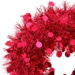 Венок декоративный TINSEL «Изящный блеск» 38 см, Красный